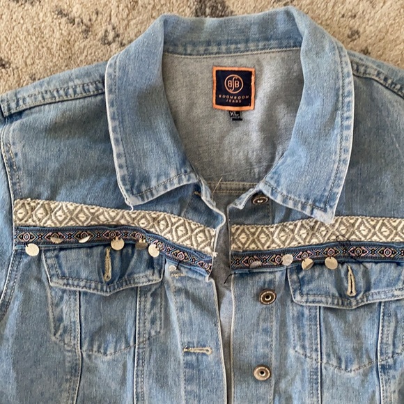 Boomboom | denim embellished jacket | size M - Picture 2 of 5